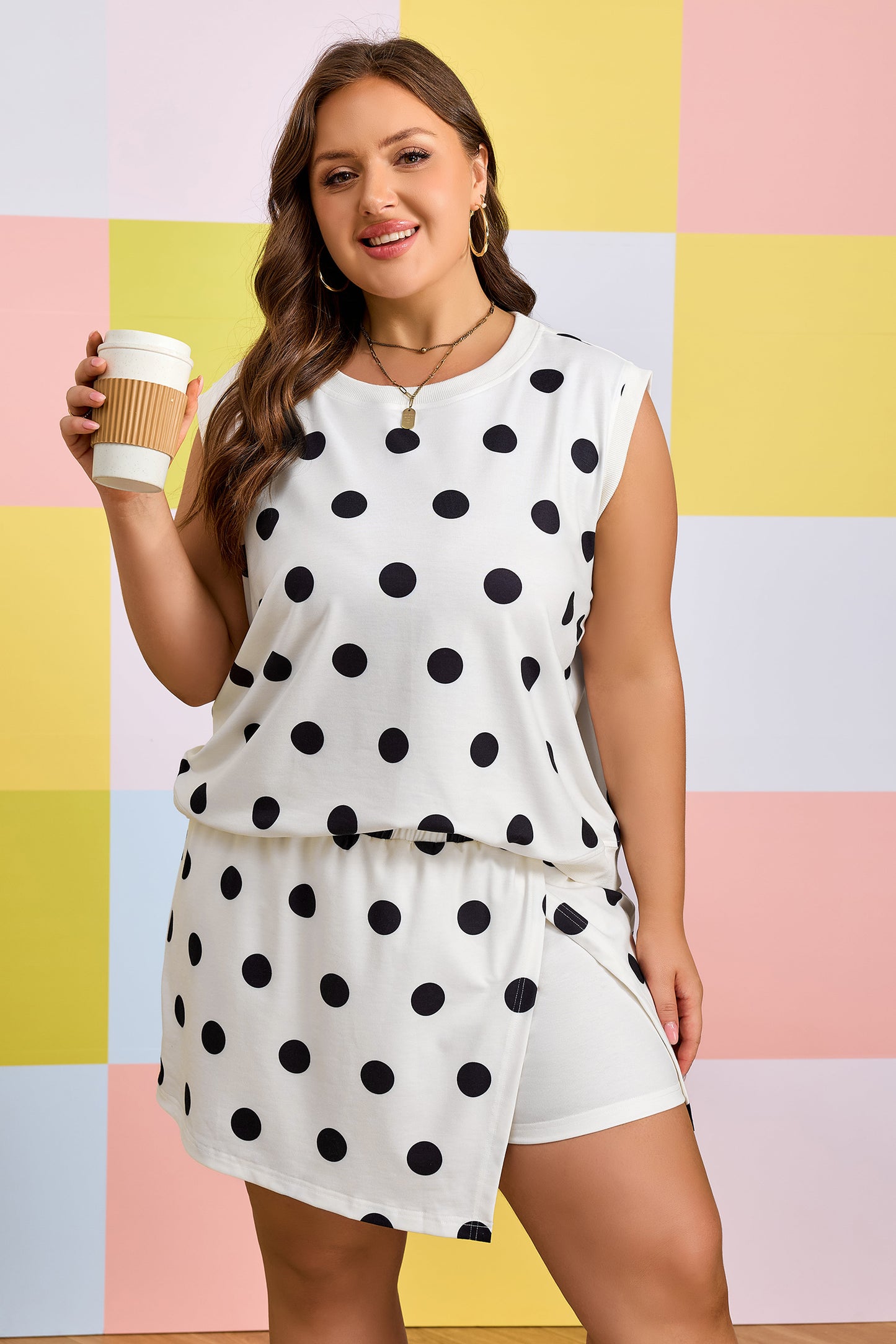 The Dot About You Skort Set- PLUS