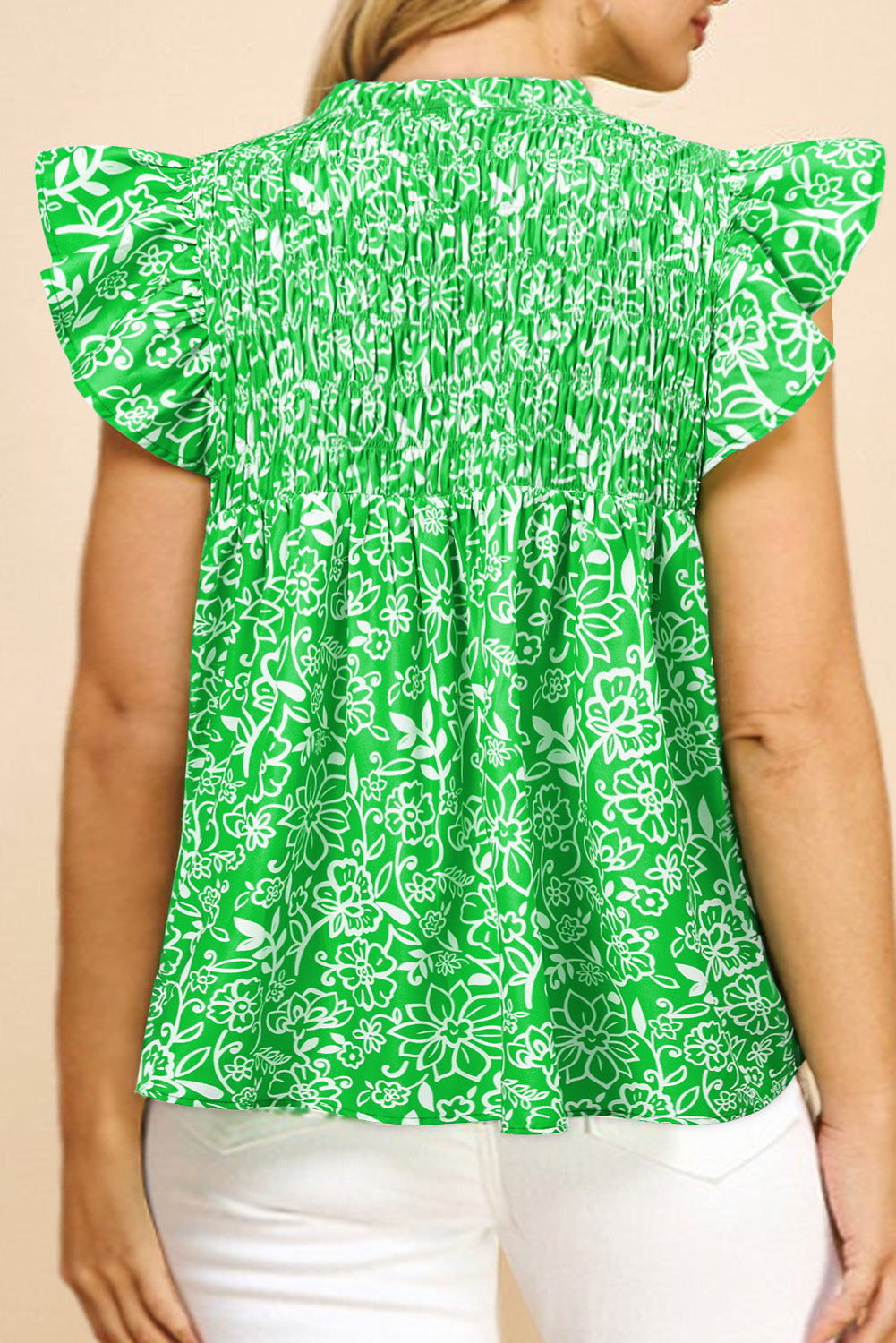 Willow Bloom Smocked Boho Blouse- PLUS