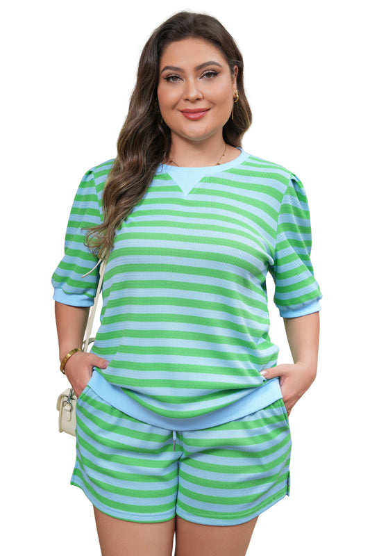The Savannah Striped Lounge Set- PLUS