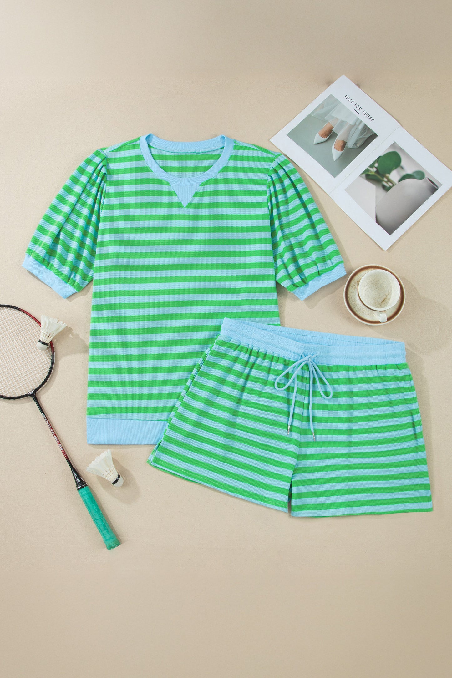 The Savannah Striped Lounge Set- PLUS
