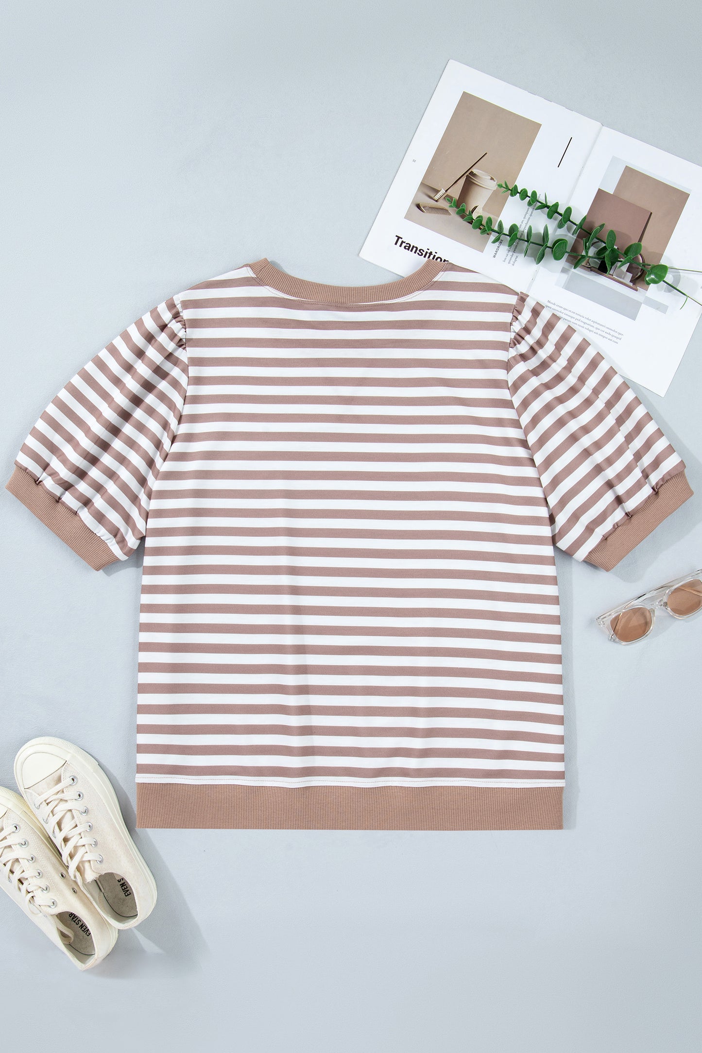 The Clementine Stripe Tee- PLUS
